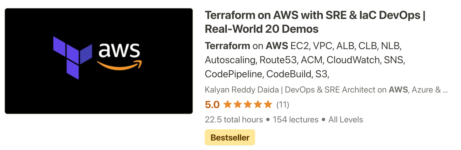 Terraform on AWS with SRE & IaC DevOps | Real-World 20 Demos Terraform on AWS with SRE & IaC DevOps | Real-World 20 Demos